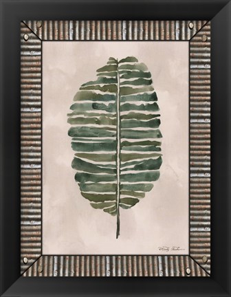 Framed Banana Leaf Galvanized Print