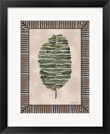 Framed Banana Leaf Galvanized Print