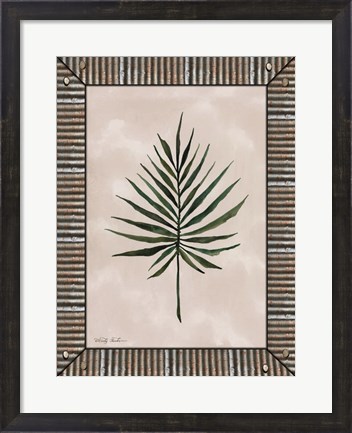 Framed Palm Leaf Galvanized Print