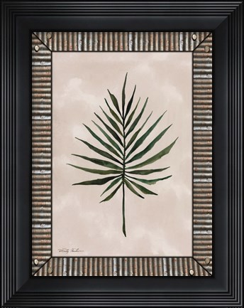 Framed Palm Leaf Galvanized Print