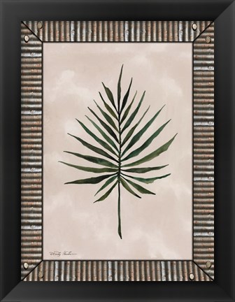 Framed Palm Leaf Galvanized Print