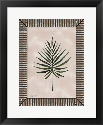 Framed Palm Leaf Galvanized Print