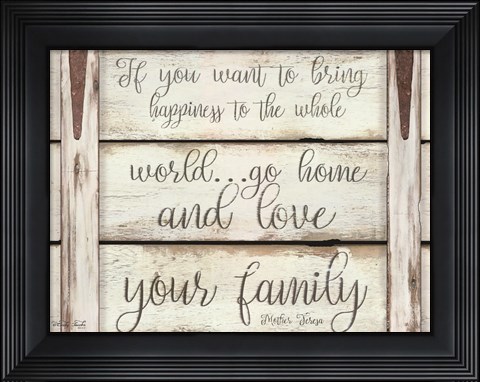Framed Love Your Family Print