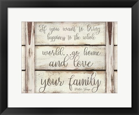 Framed Love Your Family Print