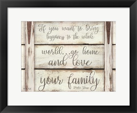 Framed Love Your Family Print