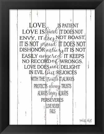 Framed Love is Patient Print