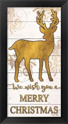 Framed Reindeer Merry Christmas Print