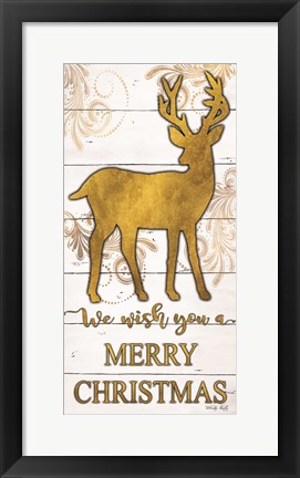 Framed Reindeer Merry Christmas Print