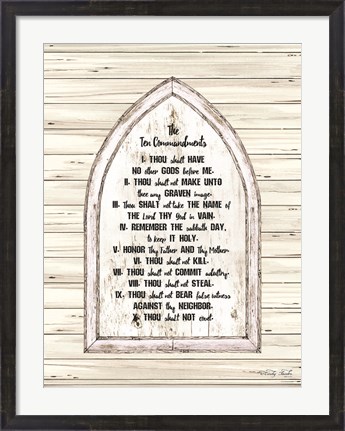 Framed Ten Commandments Print