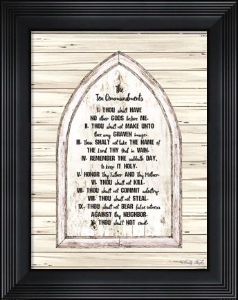 Framed Ten Commandments Print