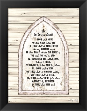 Framed Ten Commandments Print