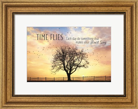 Framed Time Flies Print