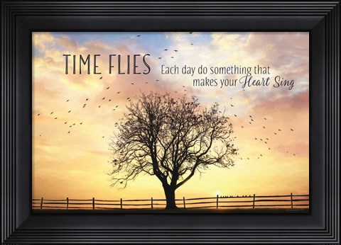 Framed Time Flies Print