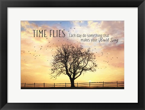 Framed Time Flies Print