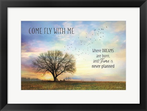 Framed Come Fly with Me Print