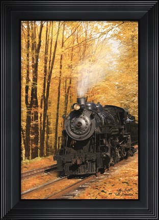 Framed Fall Locomotive Print