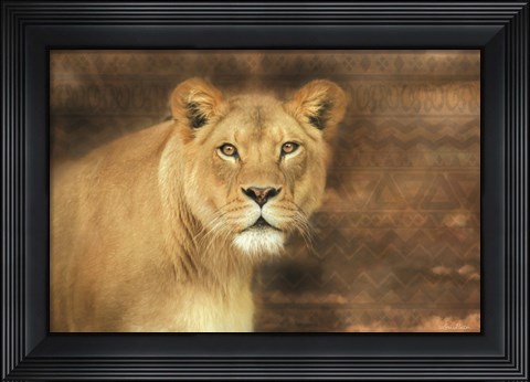 Framed Tribal Lioness Print