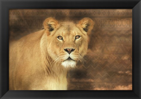 Framed Tribal Lioness Print