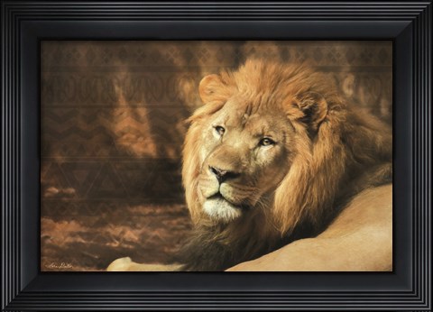 Framed Tribal Lion Print