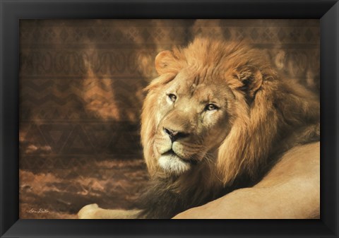 Framed Tribal Lion Print