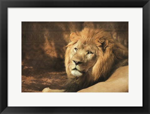 Framed Tribal Lion Print