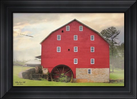 Framed Willow Grove Mill Print