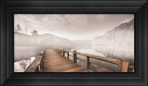 Framed Lake Cherokee Dock Print