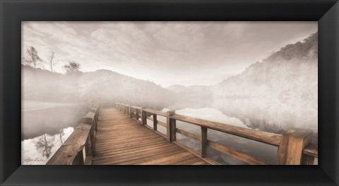 Framed Lake Cherokee Dock Print