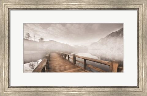 Framed Lake Cherokee Dock Print