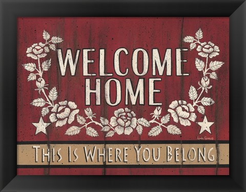 Framed Welcome Home Print