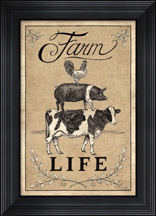 Framed Farm Life Print