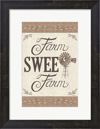 Framed Farm Sweet Farm Print