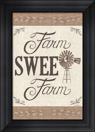 Framed Farm Sweet Farm Print