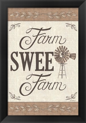 Framed Farm Sweet Farm Print