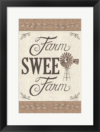 Framed Farm Sweet Farm Print