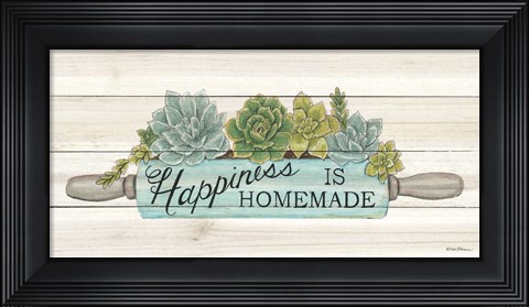 Framed Happiness is Homemade Succulents Print