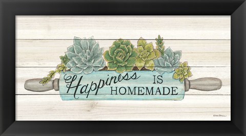 Framed Happiness is Homemade Succulents Print