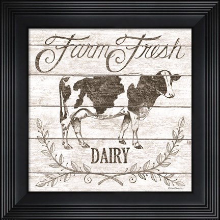 Framed Farm Fresh Dairy Print