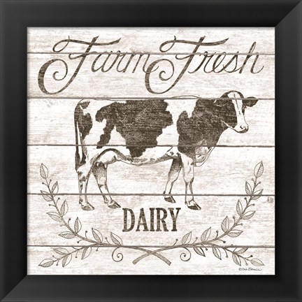 Framed Farm Fresh Dairy Print