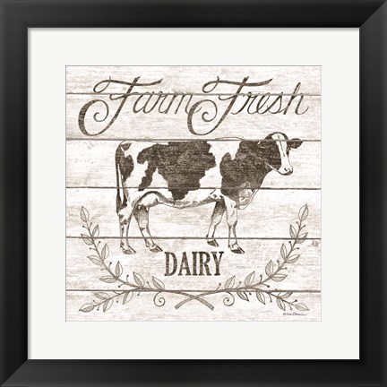 Framed Farm Fresh Dairy Print