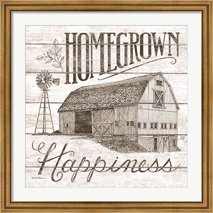 Framed Homegrown Happiness Print