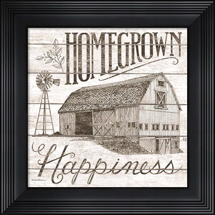 Framed Homegrown Happiness Print