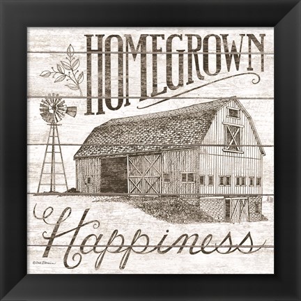 Framed Homegrown Happiness Print