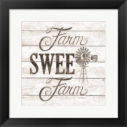 Framed Farm Sweet Farm Print