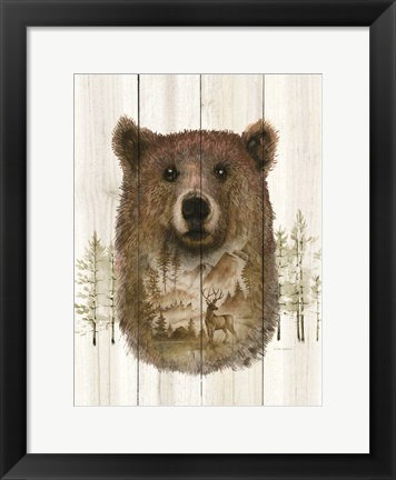 Framed Bear Wilderness Portrait Print