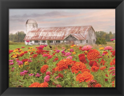 Framed Vermont Flowers Print