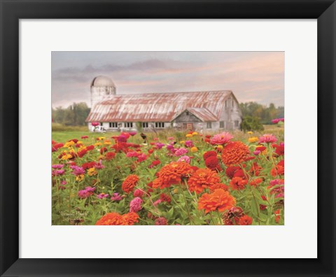 Framed Vermont Flowers Print