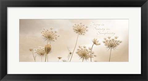 Framed There is Beauty in Simplicity Print