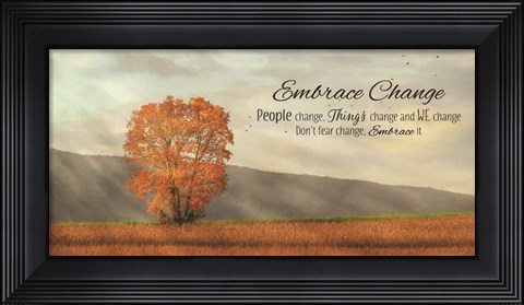 Framed Embrace Change Print