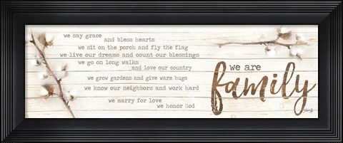 Framed We are Family Print